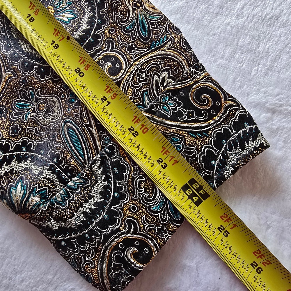 Beautiful Brownstone Studio Paisley Print Blazer Jacket‎ Zipper Front XL - Picture 12 of 16